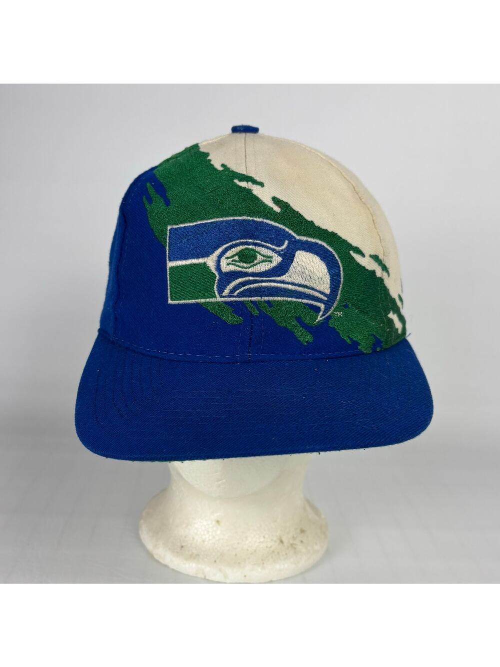 Vintage Seattle Seahawks Splash Logo Athletic Pro Line Snapback Hat